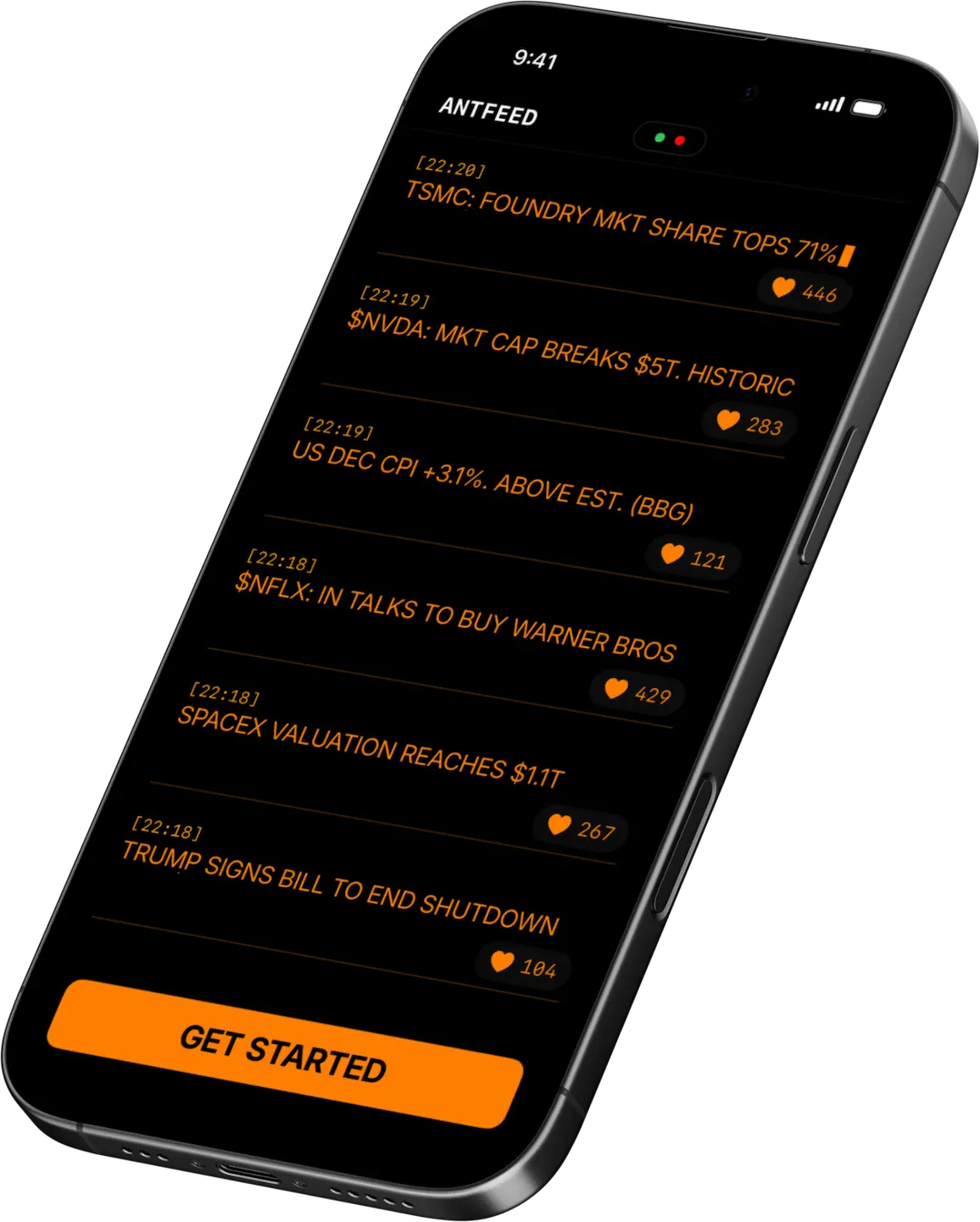 Antfeed app screenshot